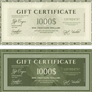 欧式花纹 现金券图片