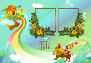 2012梦幻王国儿童年历PSD分