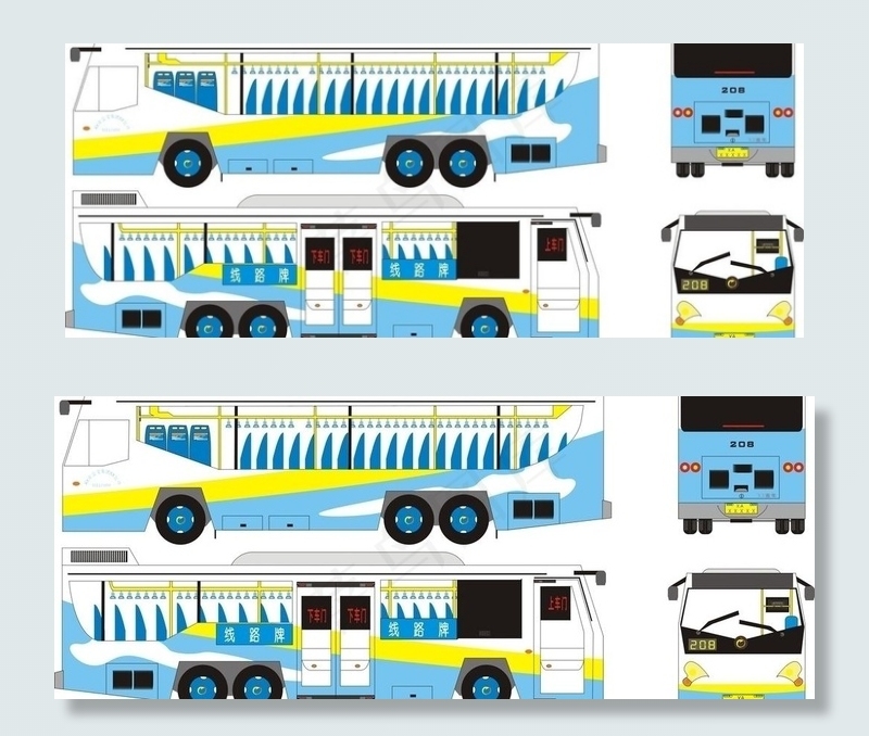 公交车208路修改版图片