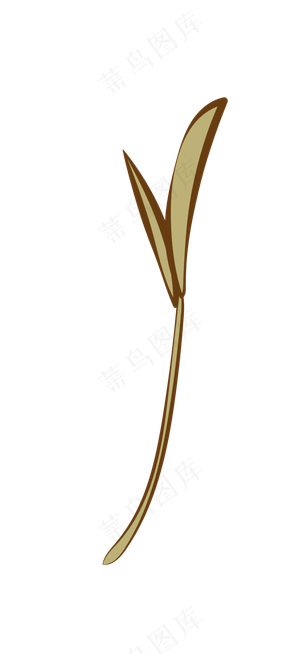 小清新手绘插画水彩绿植设计PNG素...