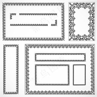 欧式经典花纹边框矢量图系列