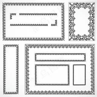 欧式经典花纹边框矢量图系列