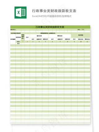 行政事业类财政拨款收支表
