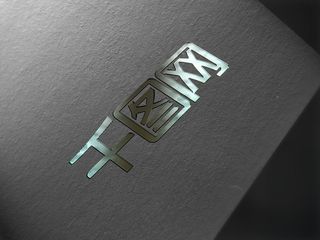 黑色色调logo展示样机