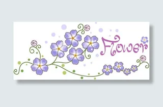 植物花蕊花枝矢量图