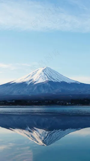 富士山火山雪景高清摄影图片