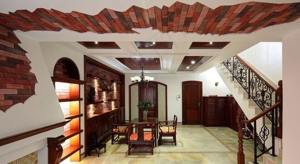 中式客厅装修设计效果图