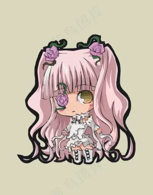 卡通人物小女孩矢量人物插画