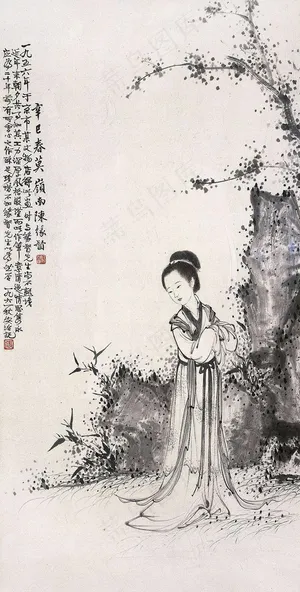 人物工笔画图片