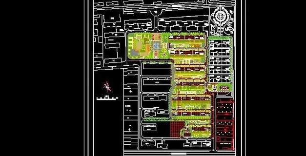 高档住宅区景观施工平面图