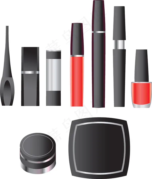 空白的化妆品包装矢量素材