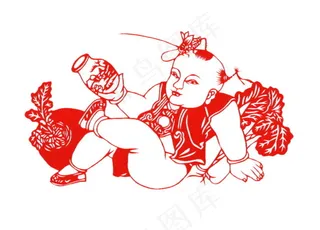 剪纸孩子