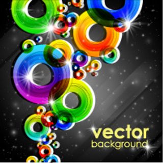 超酷炫彩几何背景矢量素材