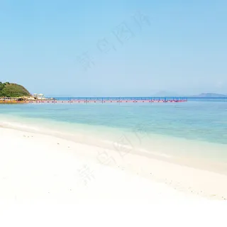 蓝色海滩背景 蓝色海滩背景