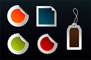 web2.0风格徽章矢量素材