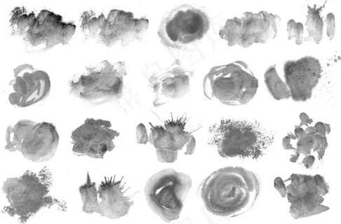 免扣泼墨水墨素材