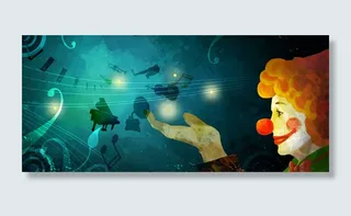 小丑音乐banner背景