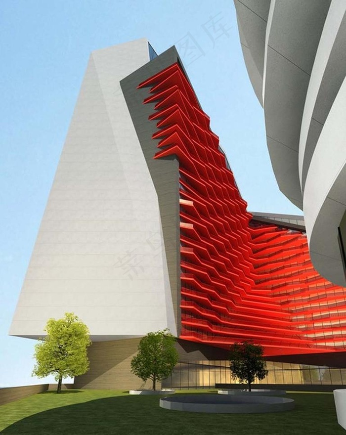 未来世界科幻商业建筑效果图图片