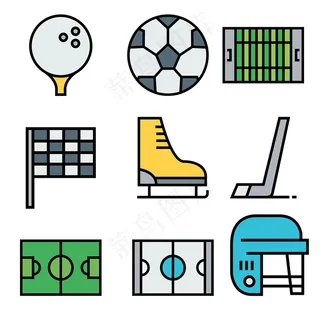 手绘运动icon图标