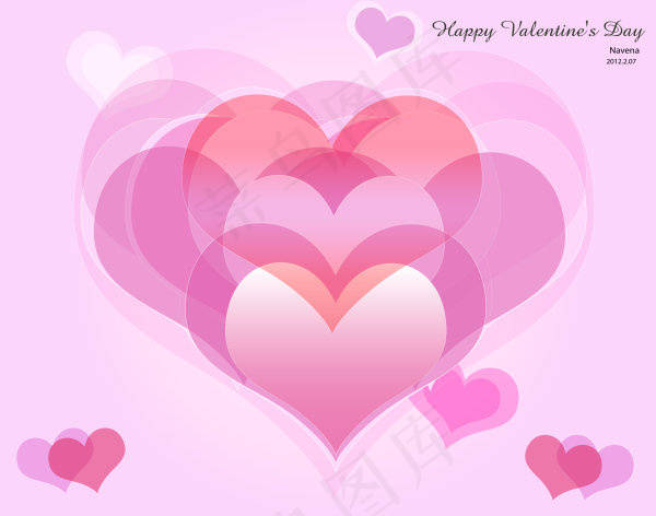 情人节光晕背景psd分层素材