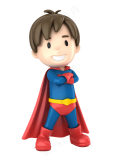 C4D卡通立体人物免扣元素