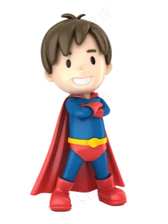 C4D卡通立体人物免扣元素