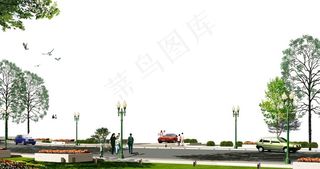 建筑表现PS后期制作配景素材