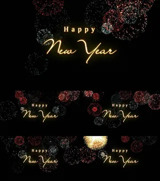 新年燃放烟花片头通用视频素材