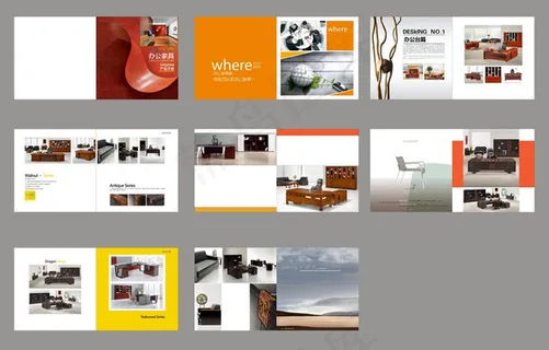 家居装饰画册矢量素材