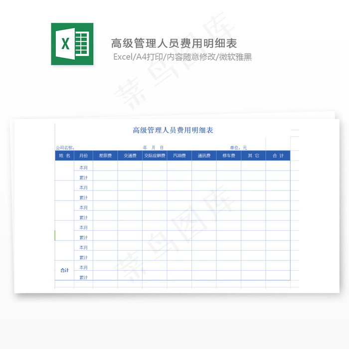 高级管理人员费用明细表