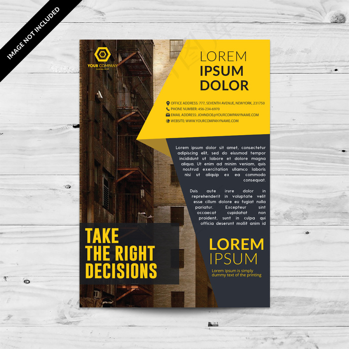 黄色黑色抽象图形企业宣传册