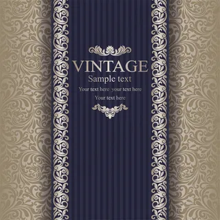 花纹背景请帖设计素材图片