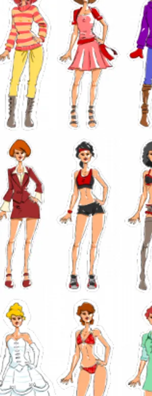 矢量图女孩假扮