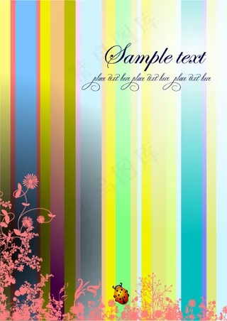 花草植物昆虫矢量素材