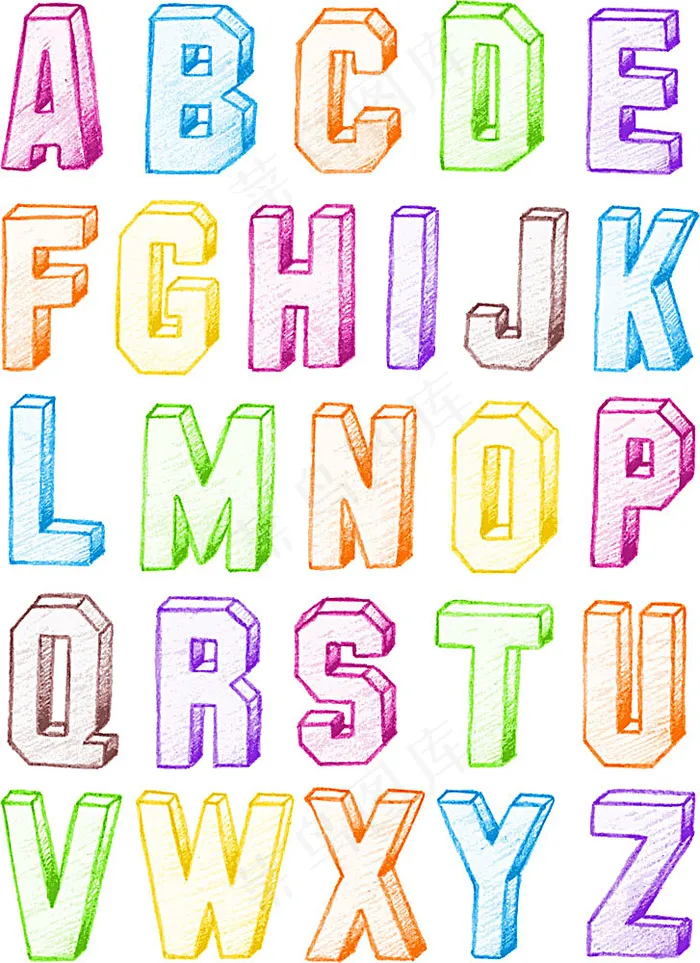 创意字母字体设计矢量集ai矢量模版下载