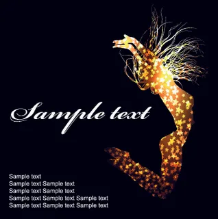 聚会传单的黑色背景01