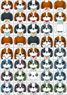 2018狗年可爱卡通狗狗年大吉设计...