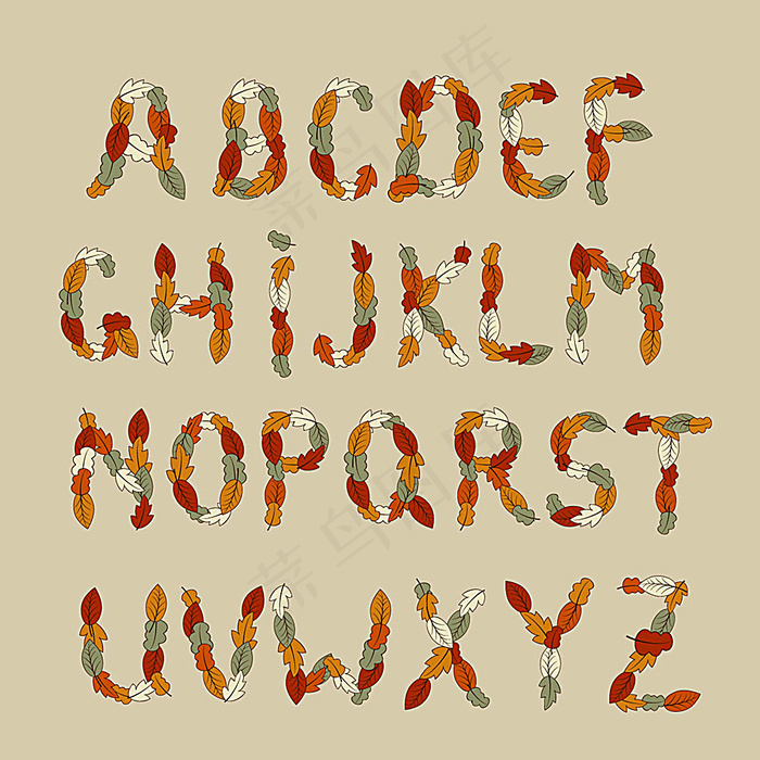 抽象字体素材eps,ai矢量模版下载