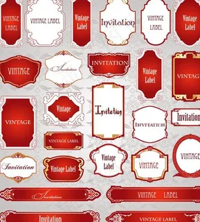 欧式label矢量素材图片