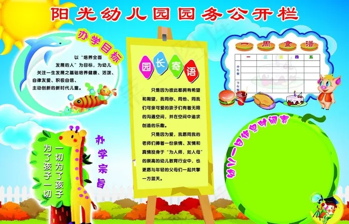 幼儿园展板模板板报