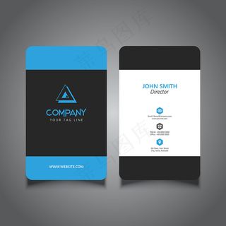 蓝黑商务名片设计,名片设计,名片模板,商务名片,矢量图,EPS格式