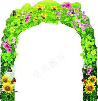 PSD花卉拱门