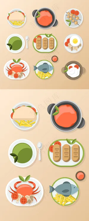 美味食物海鲜设计海报矢量素材 美味食物海鲜设计海报矢量素材