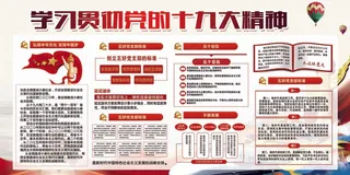 学习贯彻党的十九大精神宣传展板模板
