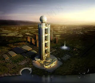 空中华西村效果图