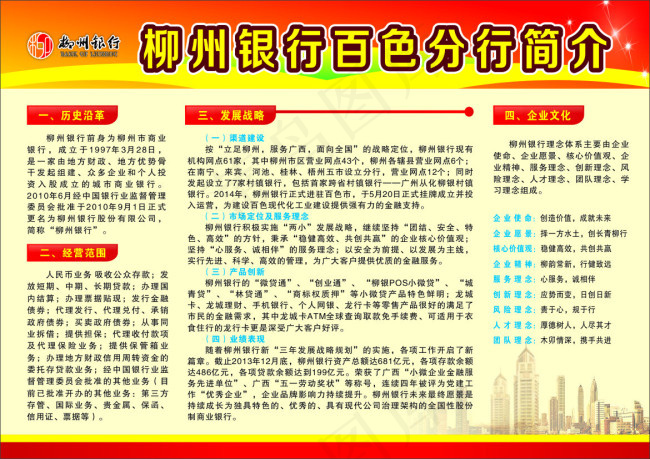 柳州银行红底宣传单cdr矢量模版下载