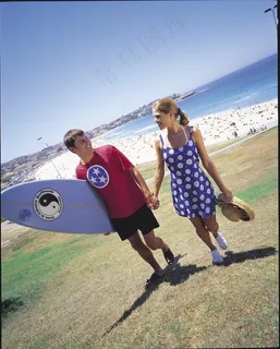 邦迪海滩冲浪休闲图片