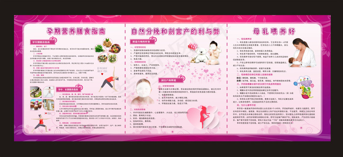 孕妇保健展板图片(3000X1200)cdr矢量模版下载