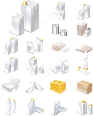 各种包装盒矢量素材