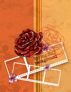 花在春天的花朵矢量插图